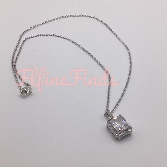 💎1.5 TWC Radiant Cut  CZ Diamond Pendant necklace💎 - Picture 10 of 16